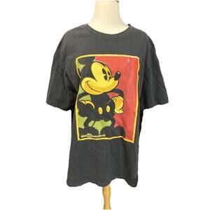 Vintage Mickey Mouse Walt Disney World Black Shirt Large